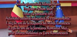 Activitate cultural-educativă 24 Ianuarie 2015 Mireșu Mare